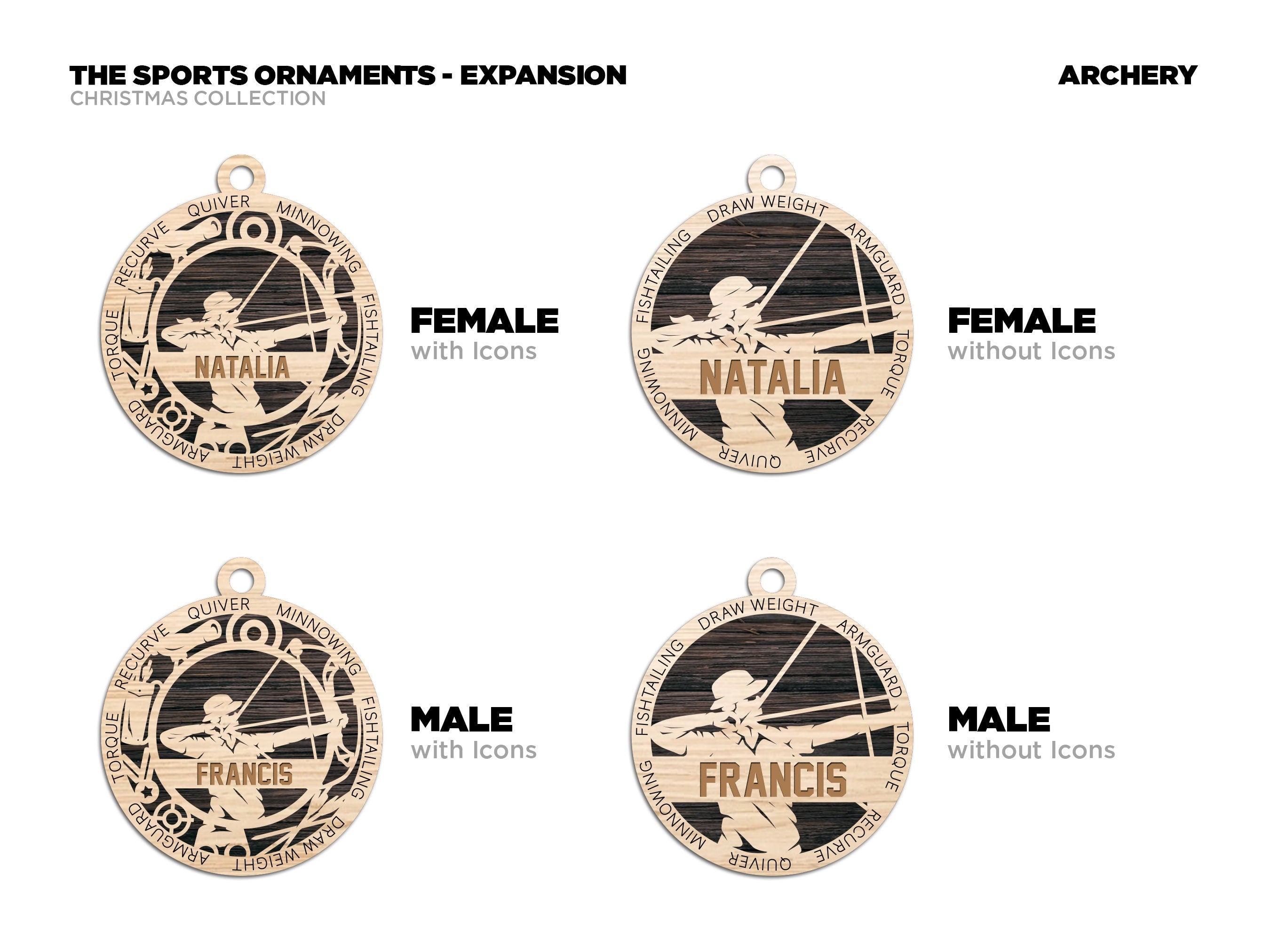 Sports Christmas ornaments.