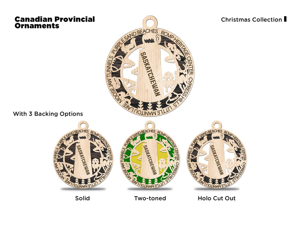Canadian Provincial or territory Christmas tree ornaments