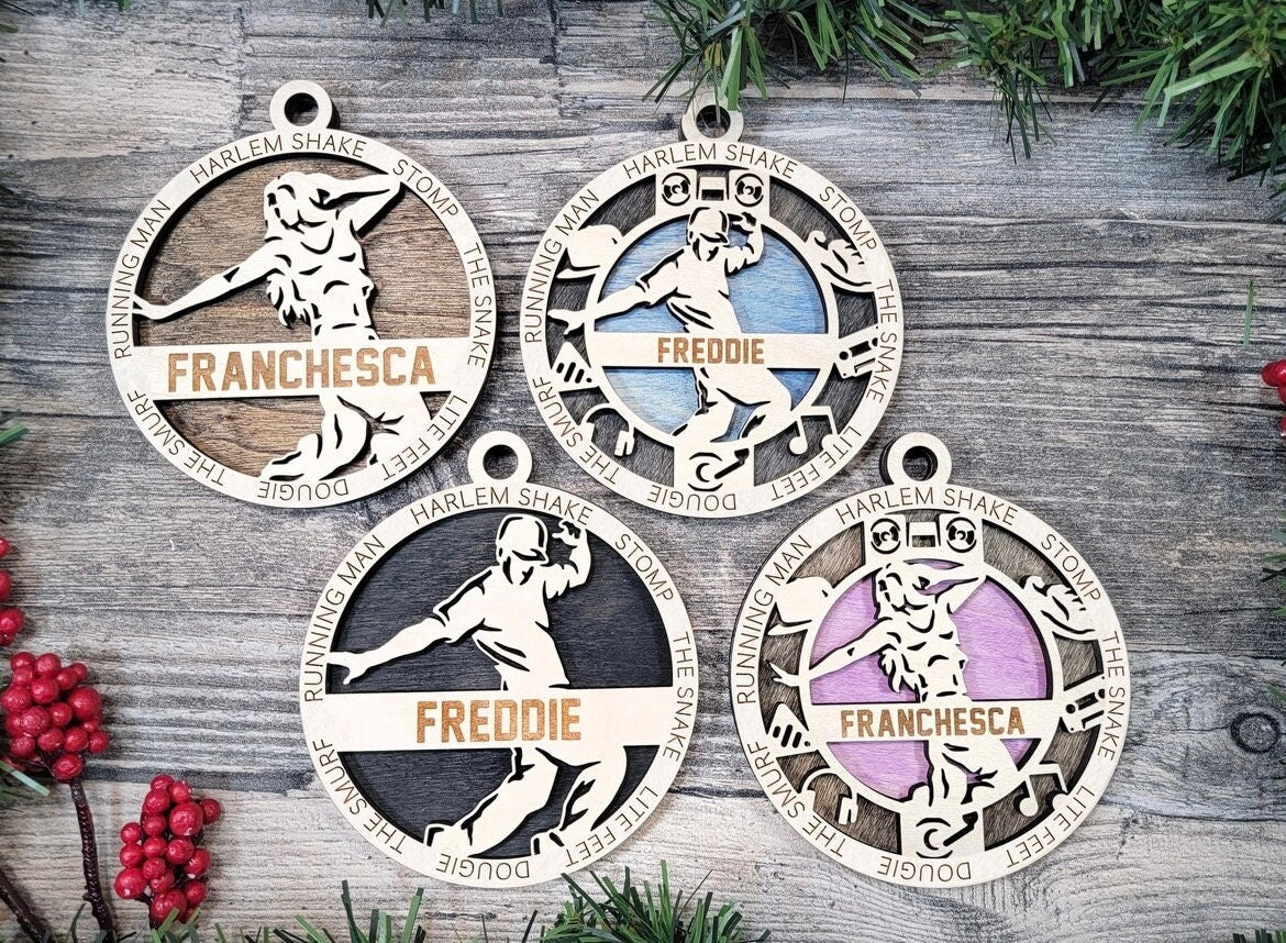 Dancer Christmas ornaments.