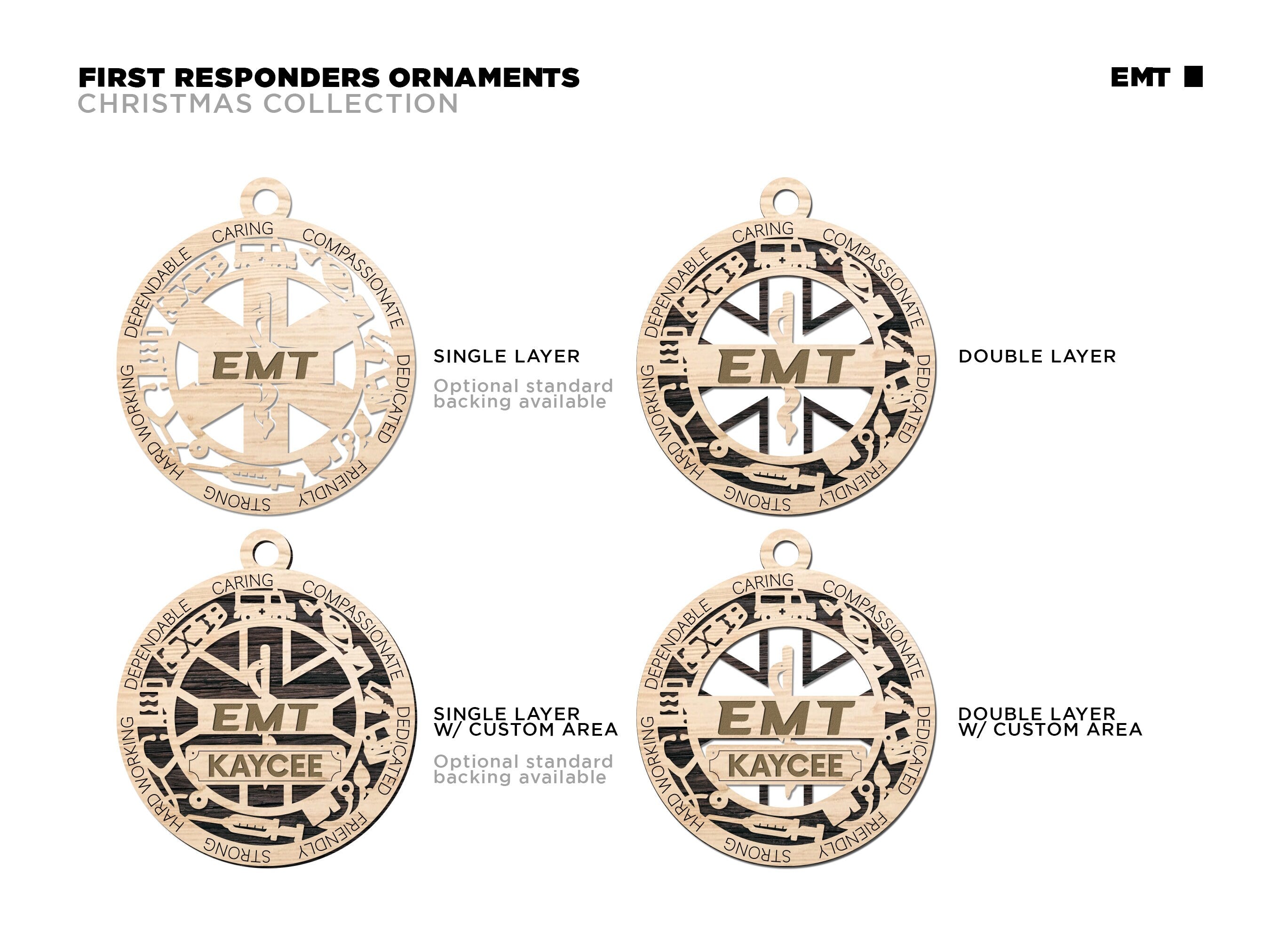 Paramedic EMT Christmas ornaments