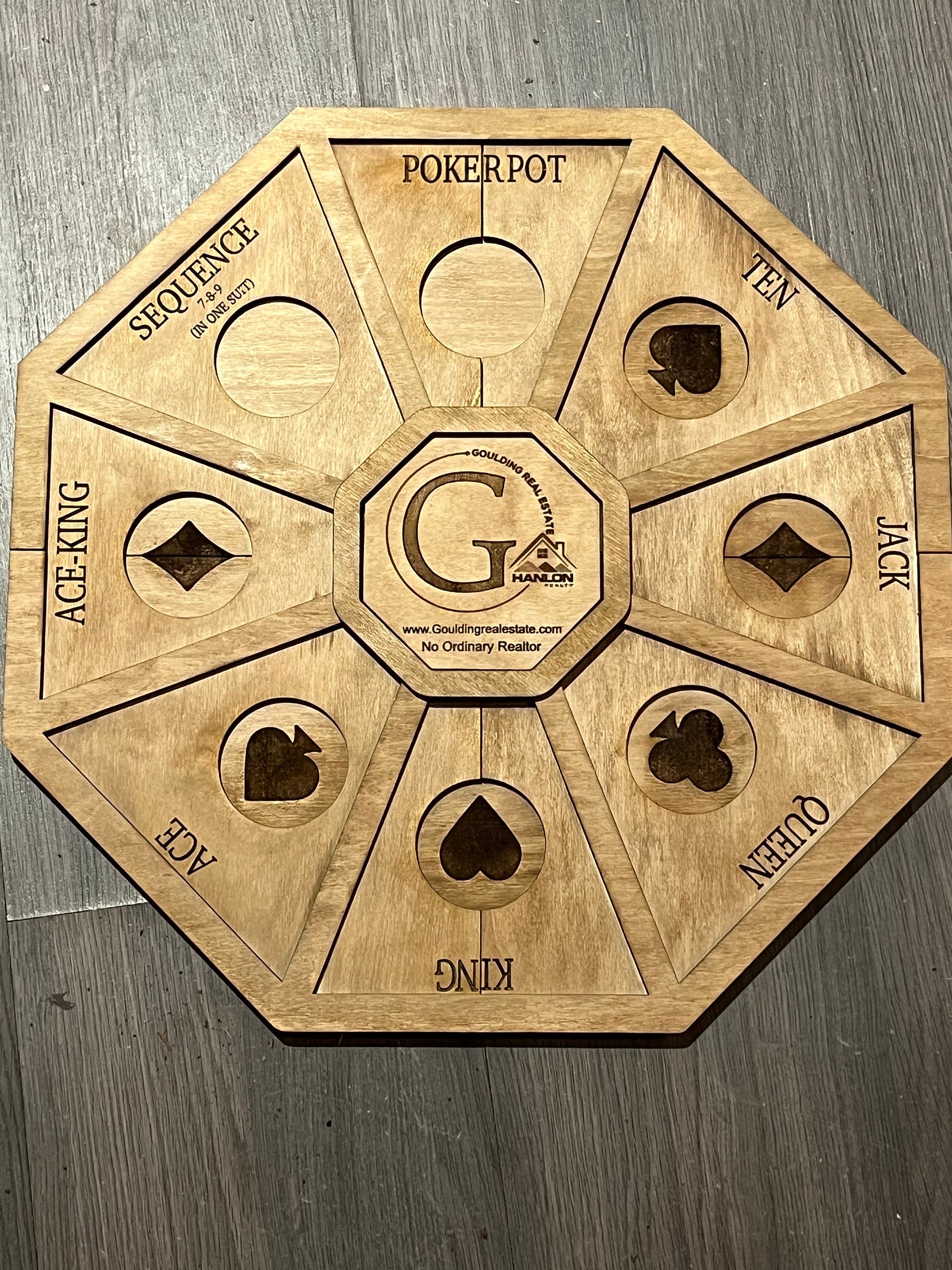 Custom Rummoli Board - 16 inch - Personalized Center Image