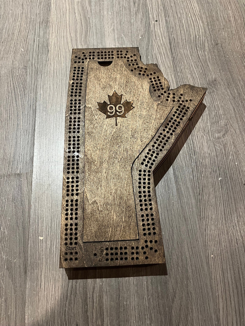 Cribbage board Custom made Canadian province/territory shape