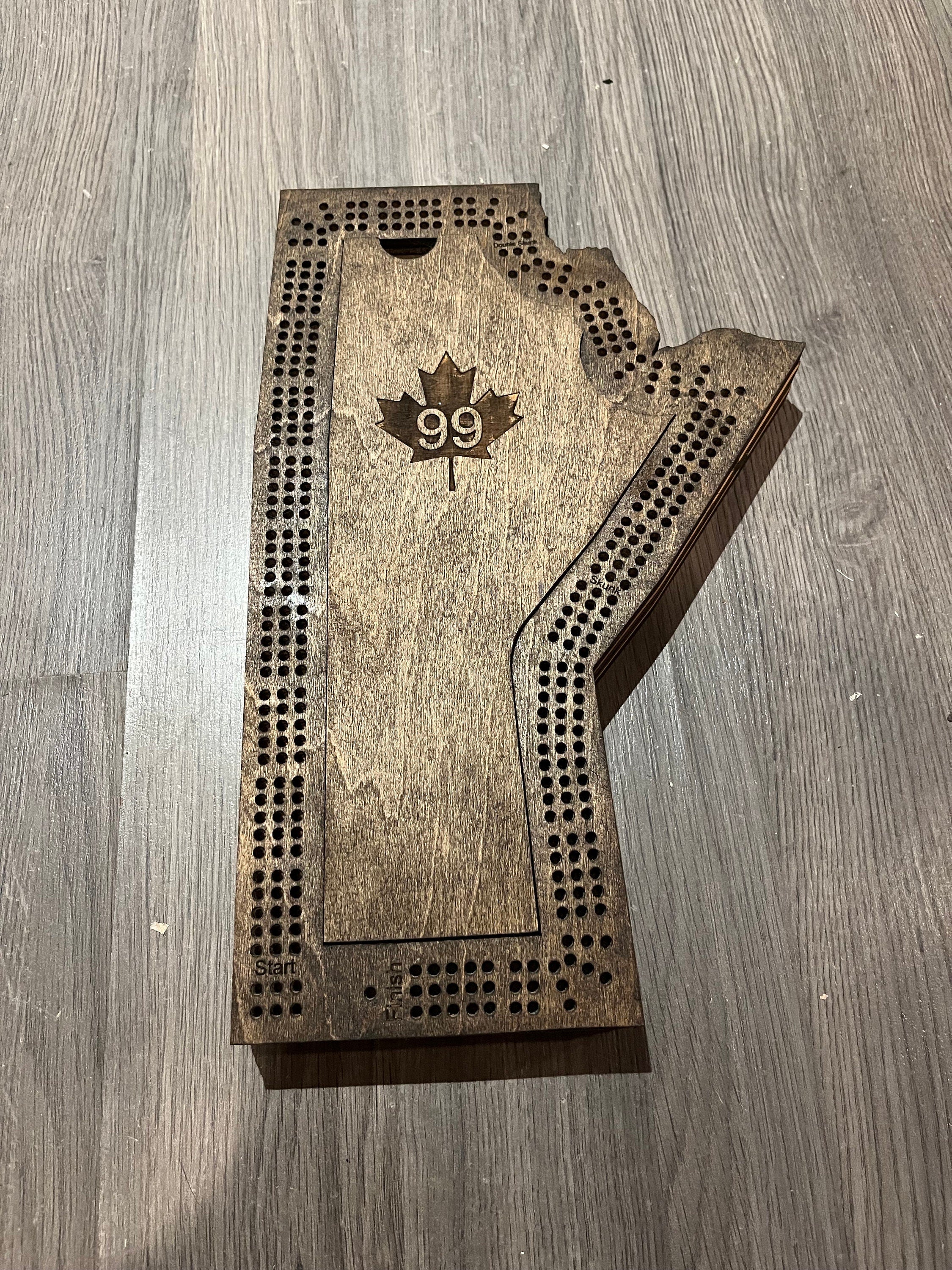 Cribbage board Custom made Canadian province/territory shape