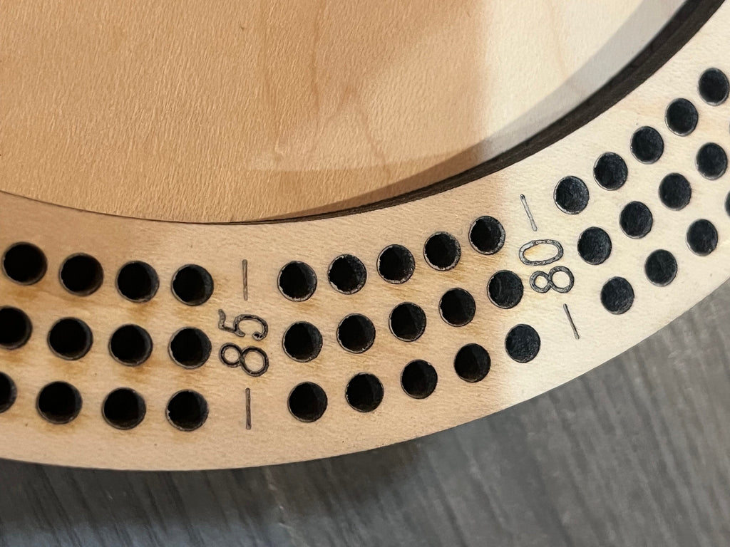 Custom Heart Shaped Cribbage Board