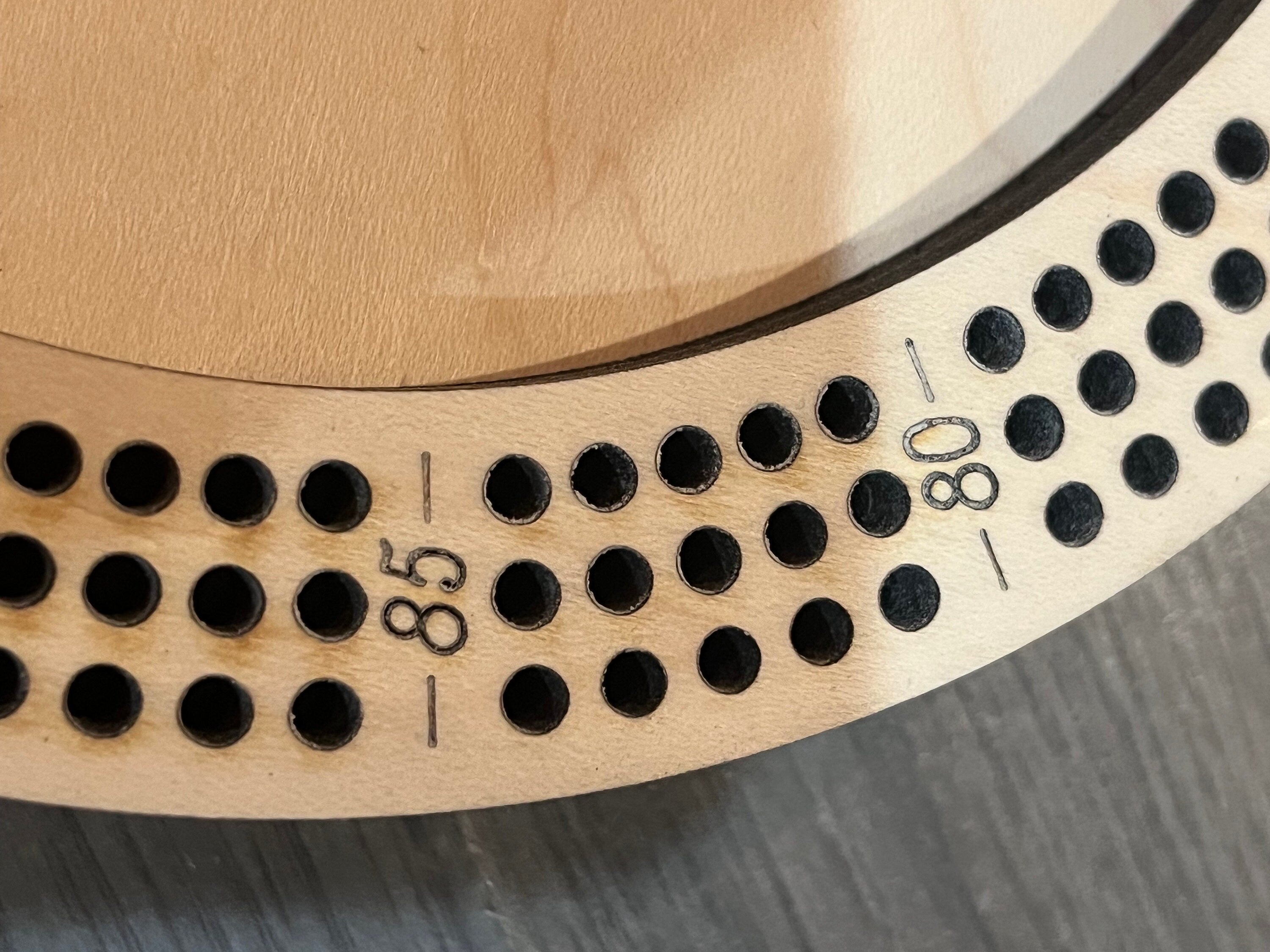 Custom Heart Shaped Cribbage Board