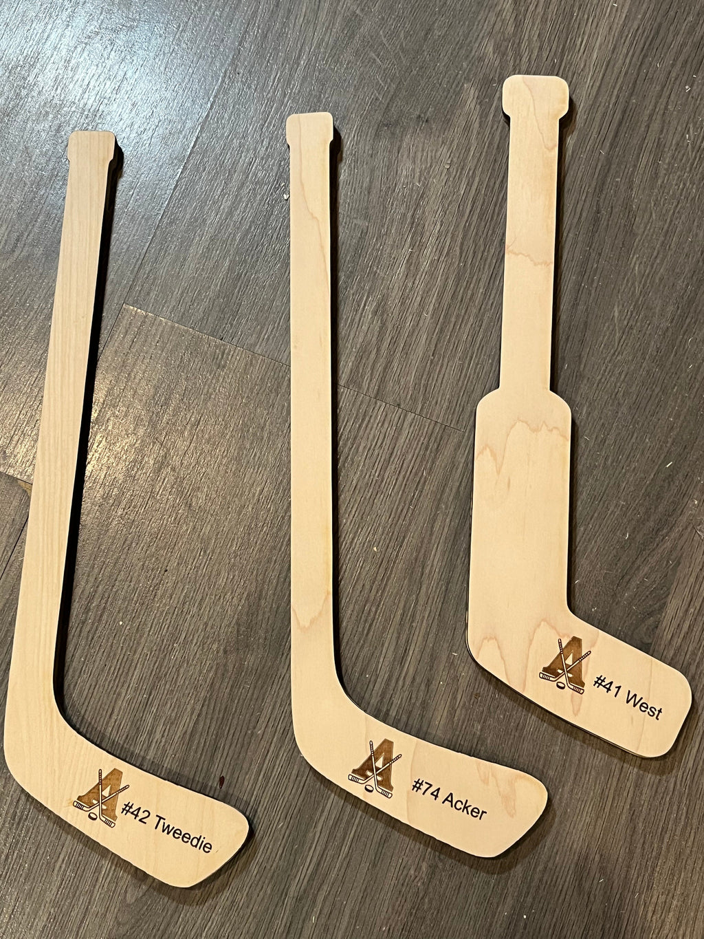 Mini hockey sticks
