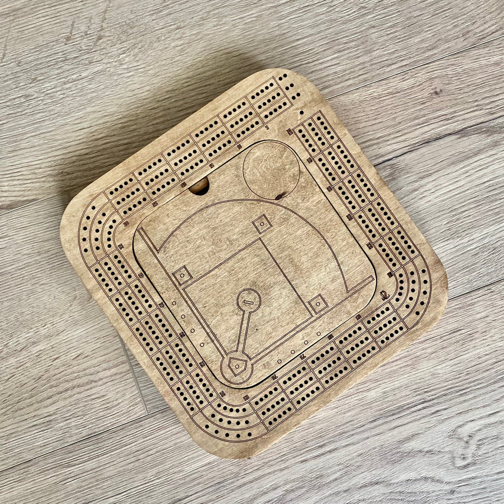 Baseball Cribbage board Custom made Baseball stadium with any team