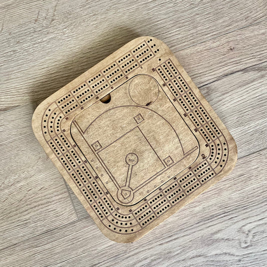 Baseball Cribbage board Custom made Baseball stadium with any team