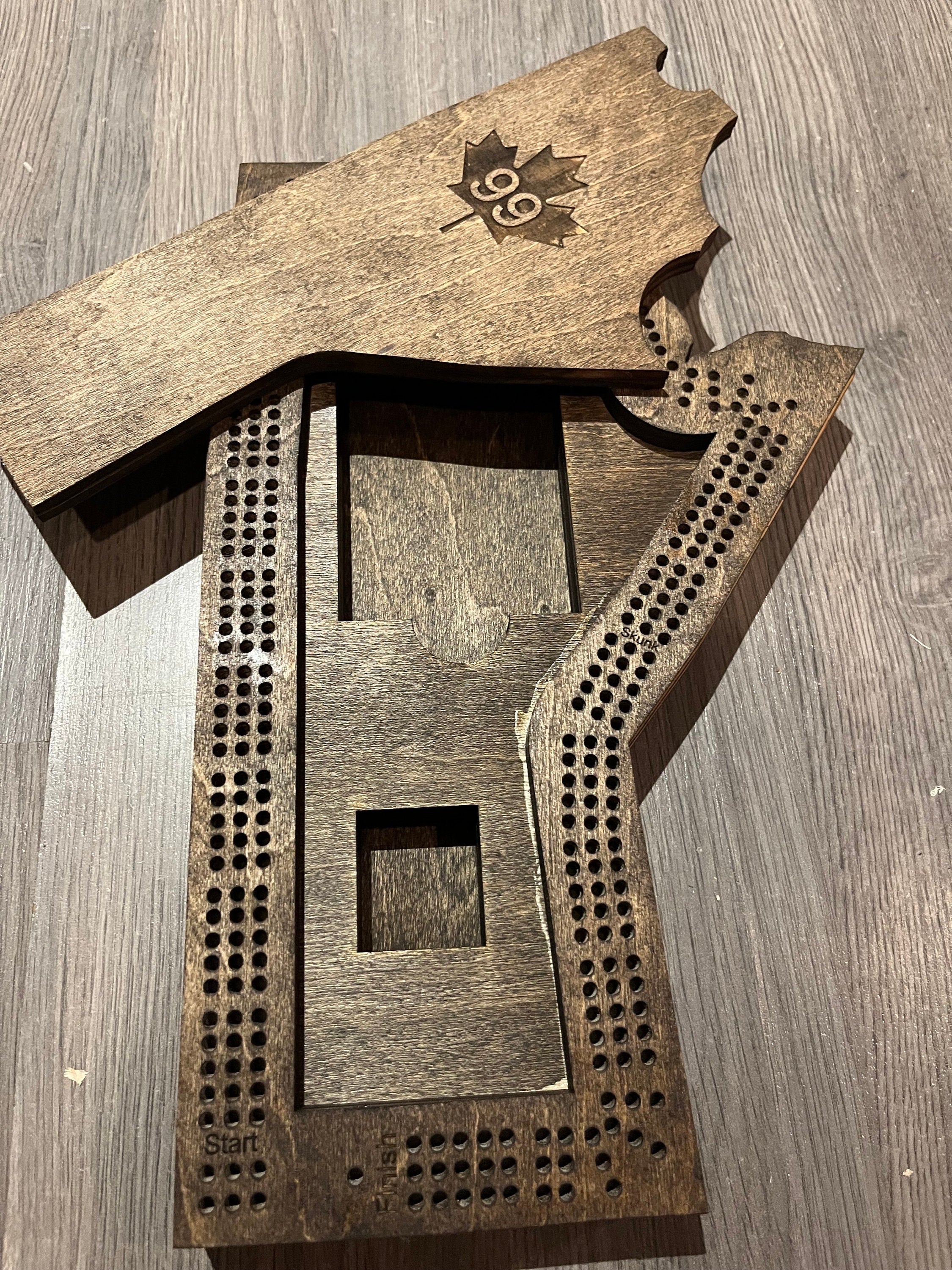 Cribbage board Custom made Canadian province/territory shape