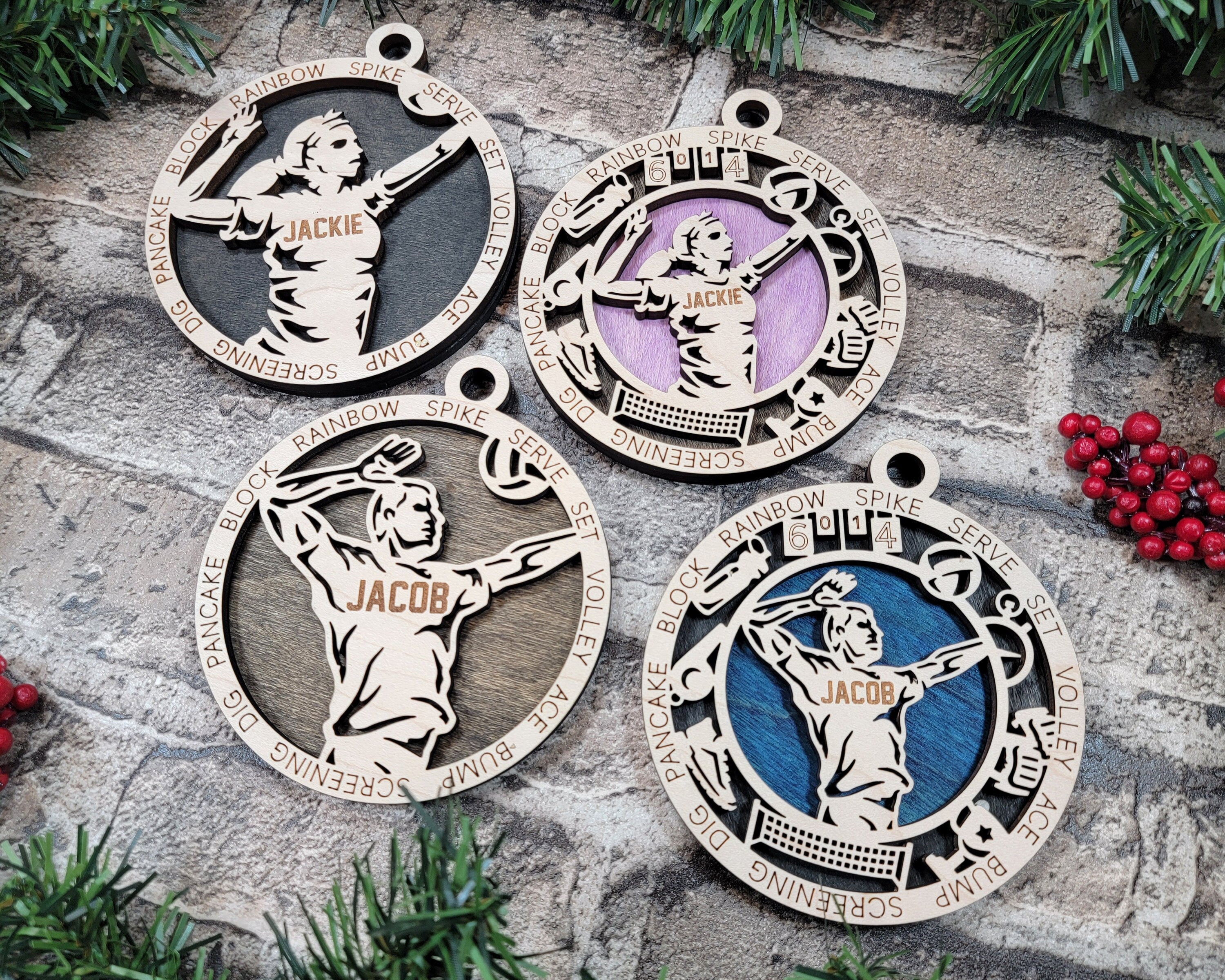 Volleyball Christmas ornaments.
