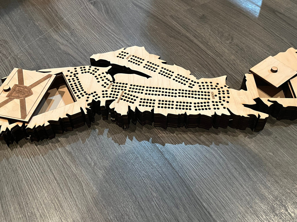 Cribbage board Custom made Canadian province/territory shape