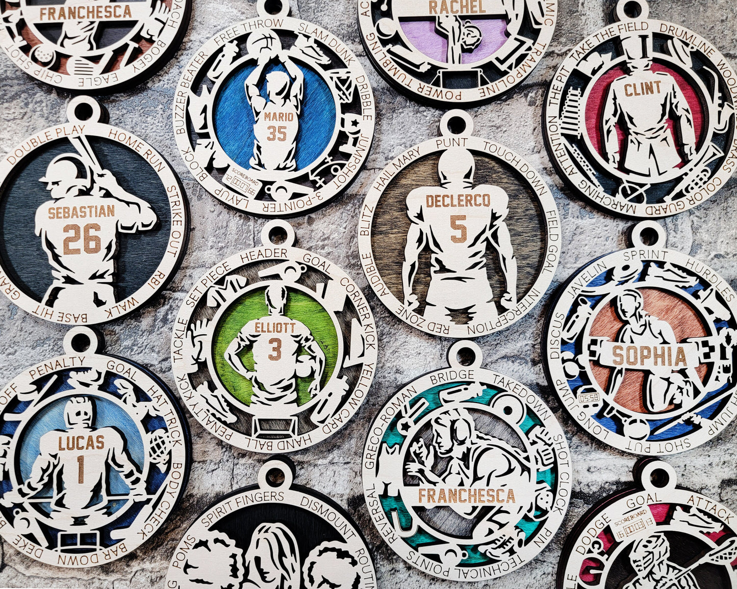 Hockey Christmas ornaments.