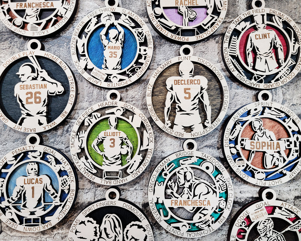 Basketball Christmas ornaments.