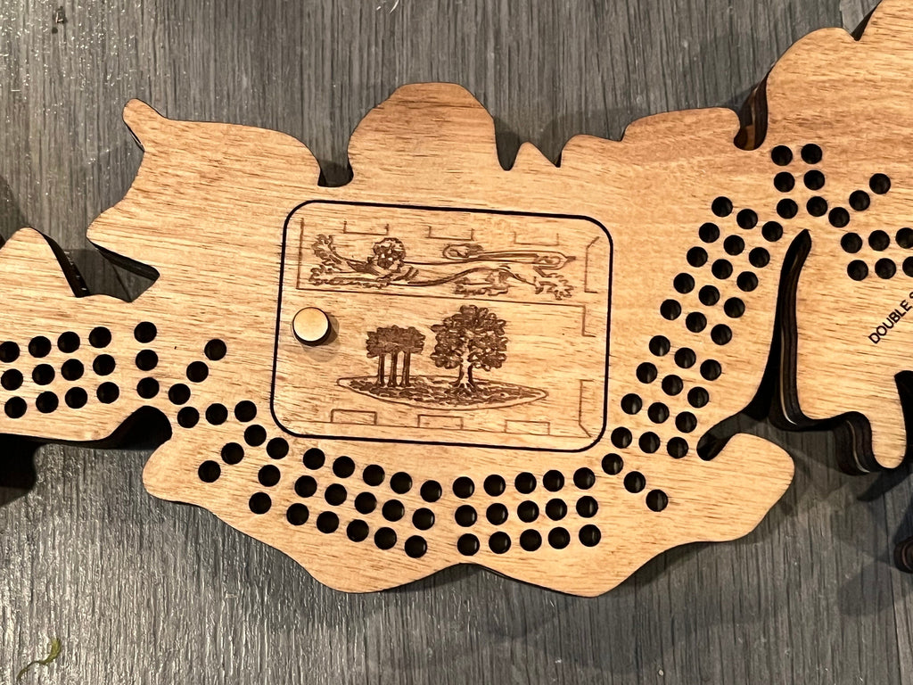 Cribbage board Custom made Canadian province/territory shape