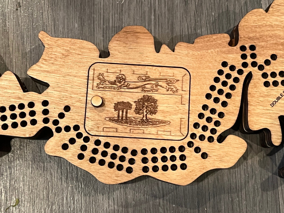 Custom Province Cribbage Board – Made in Canada