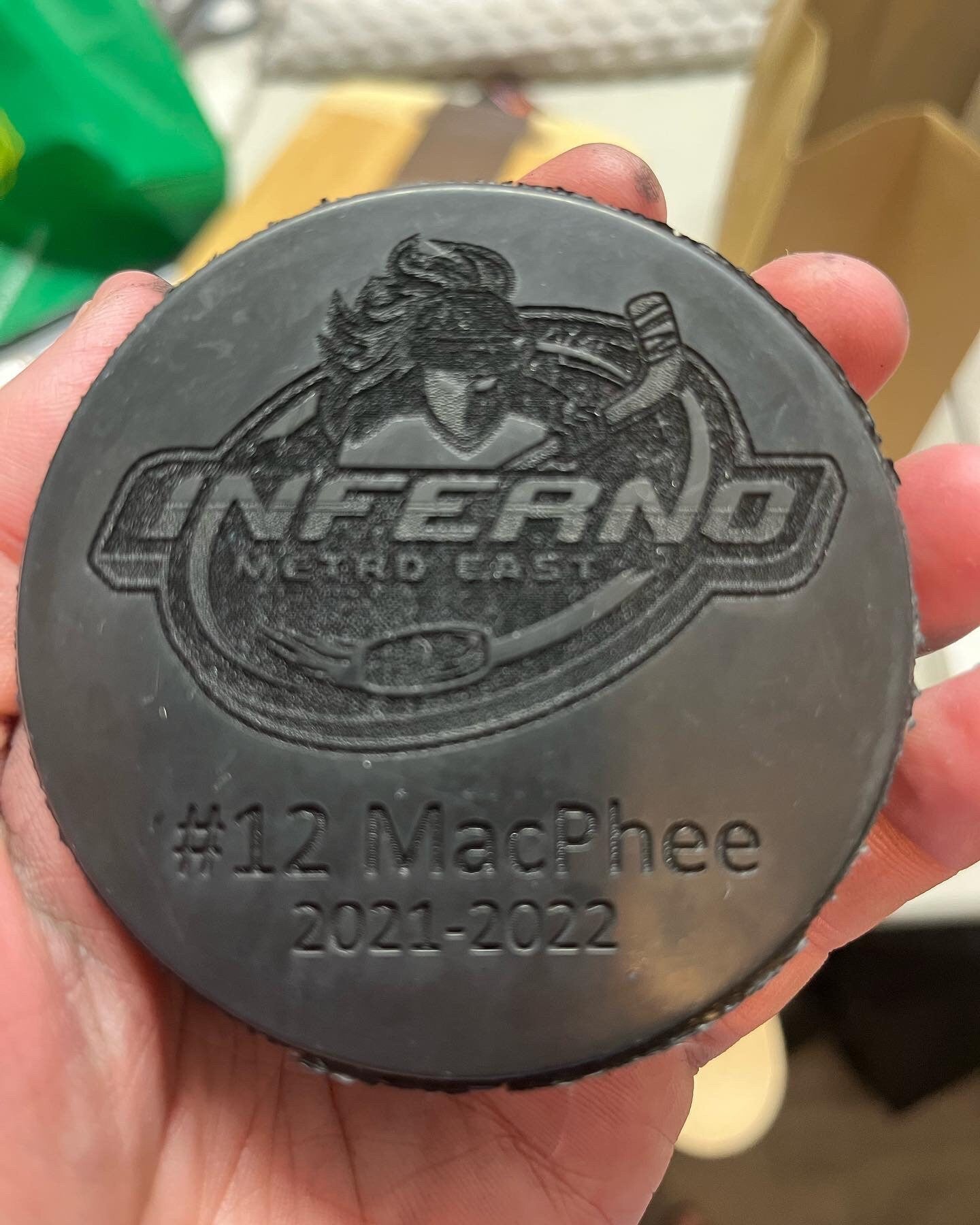 Personalized custom Engraved hockey pucks