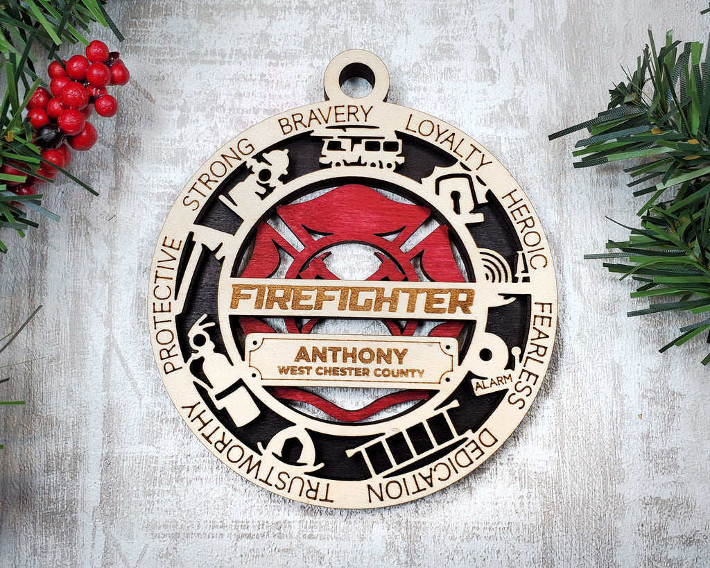 Firefighter Christmas ornaments