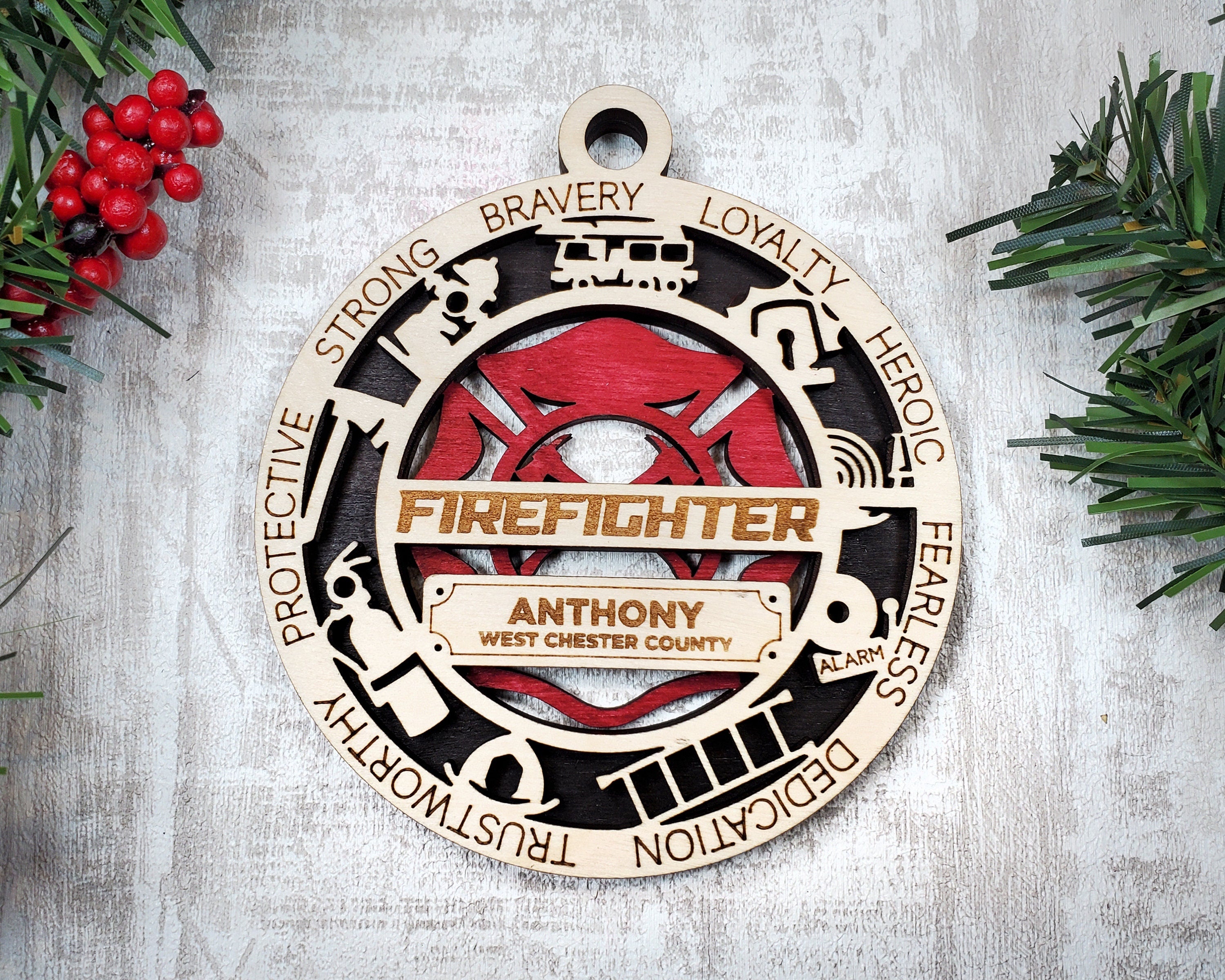 Firefighter Christmas ornaments