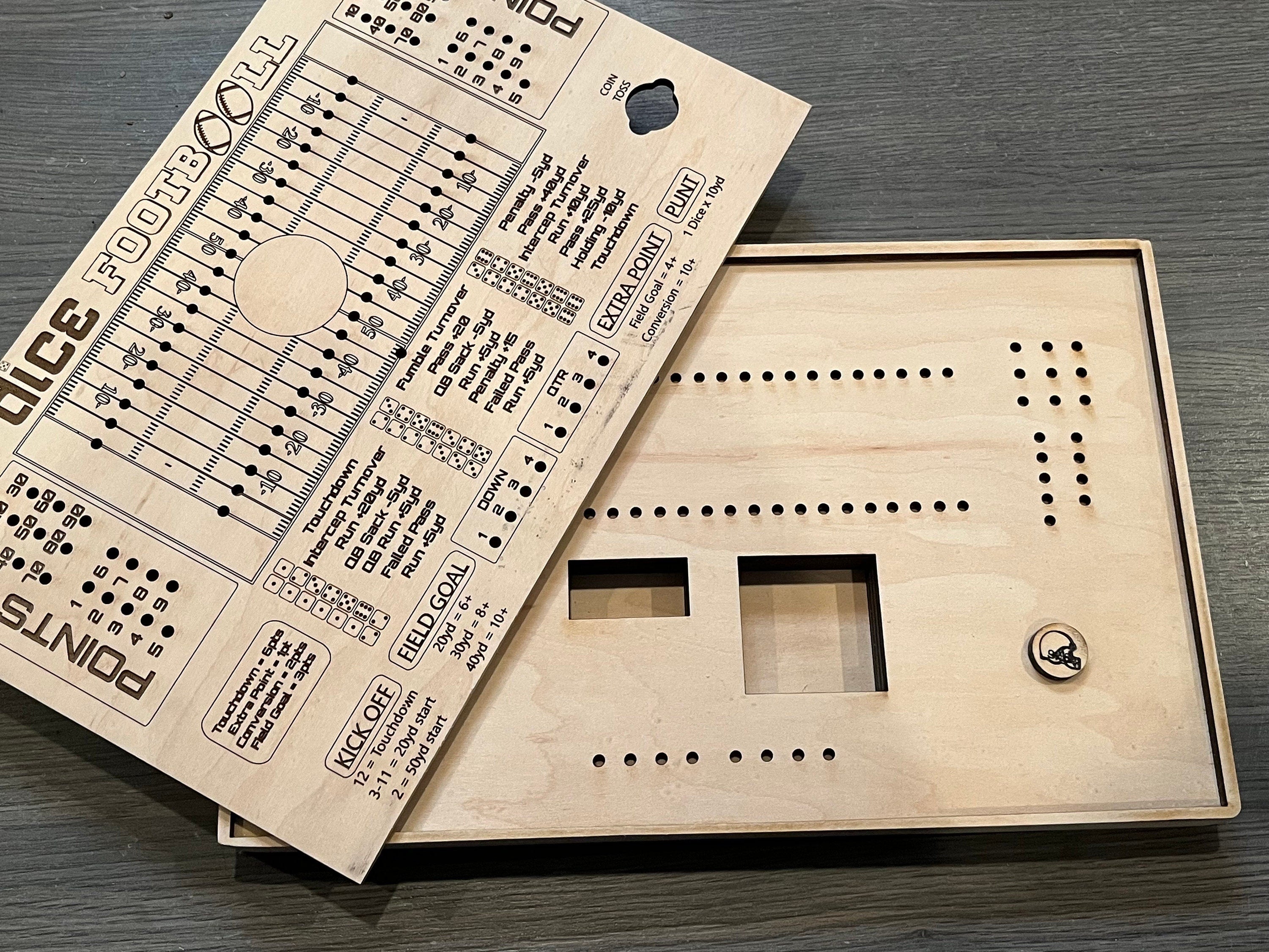 2 game set. Dice baseball and dice football combo.