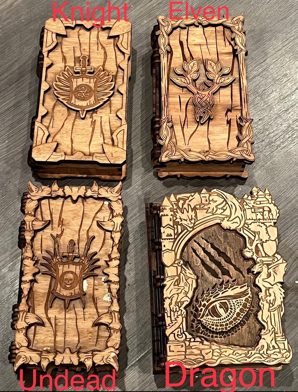 Dice holder/ game piece storage books