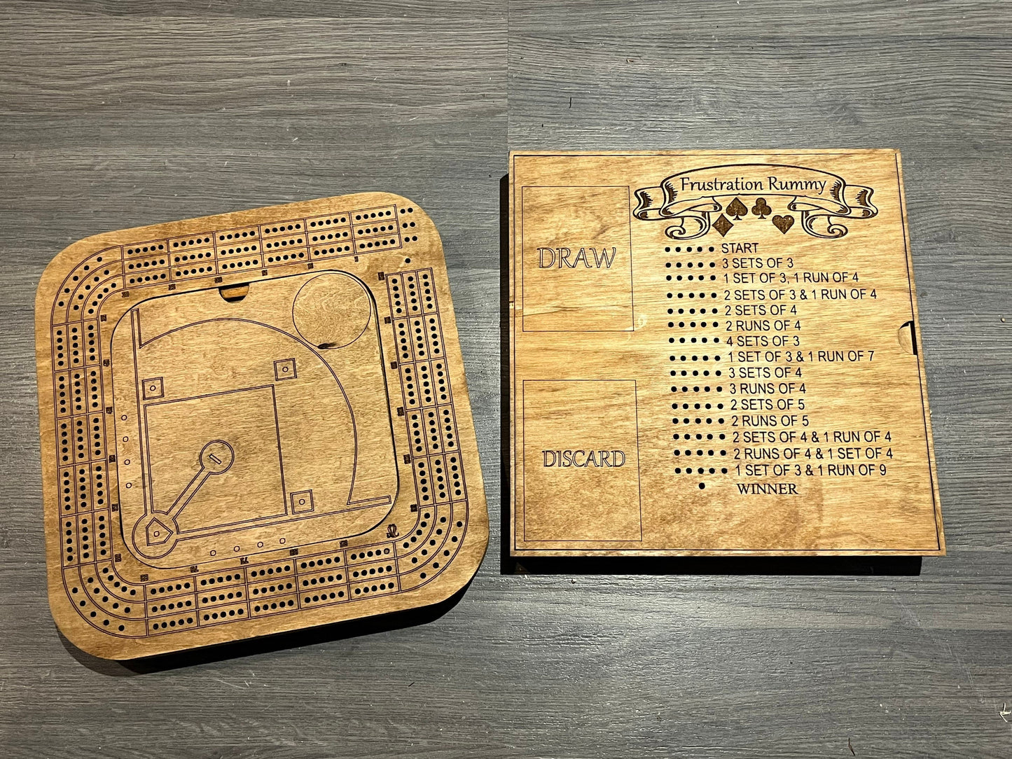 Cribbage and frustration rummy combo