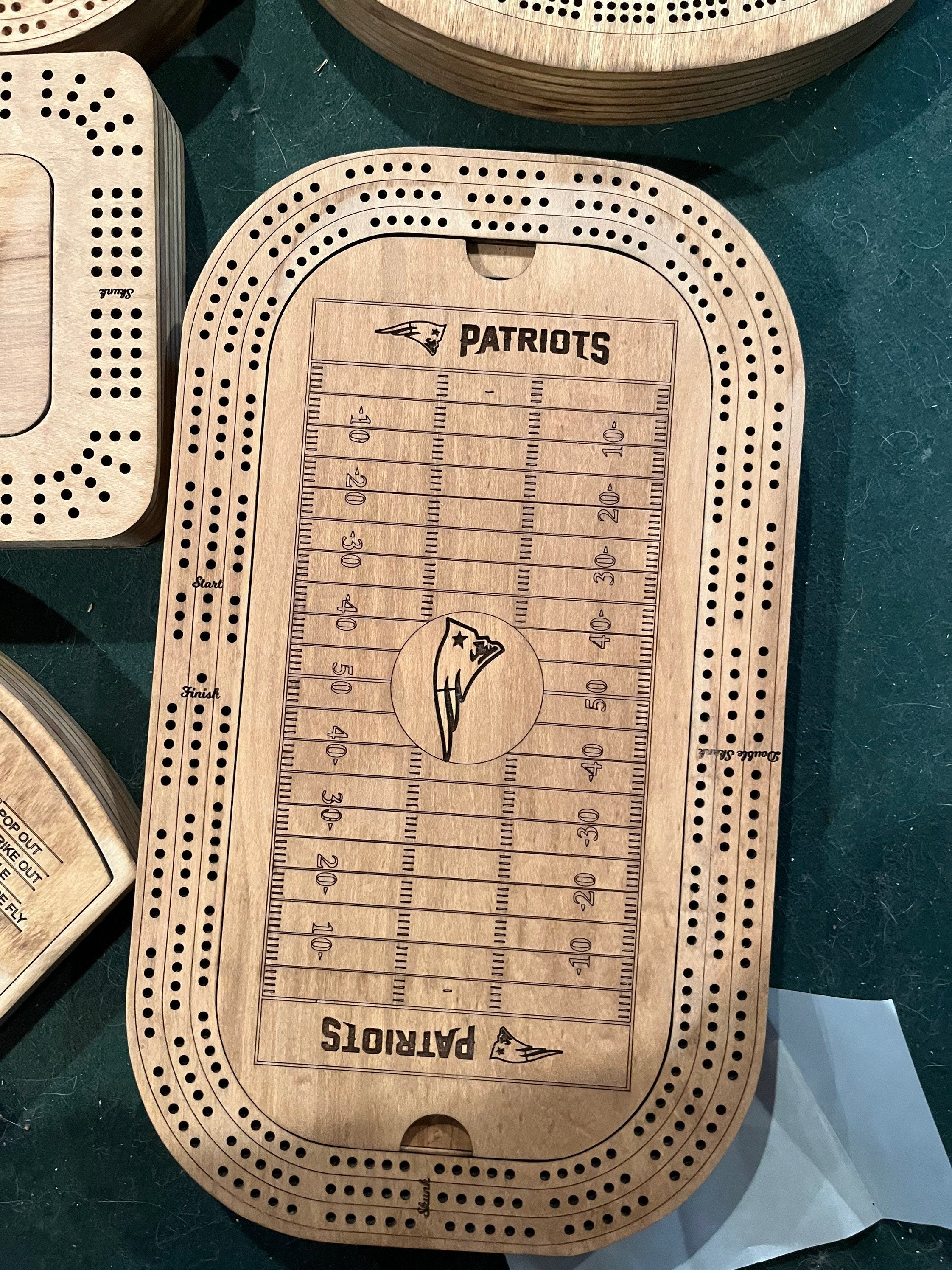 Custom sports cribbage boards. Any sport any logo.