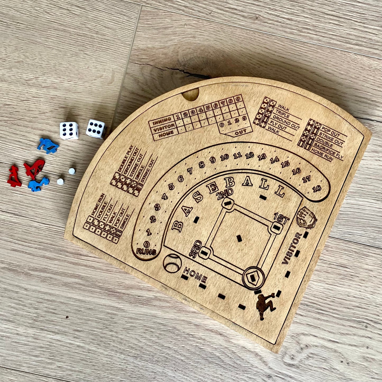 2 game set. Dice baseball and dice football combo.