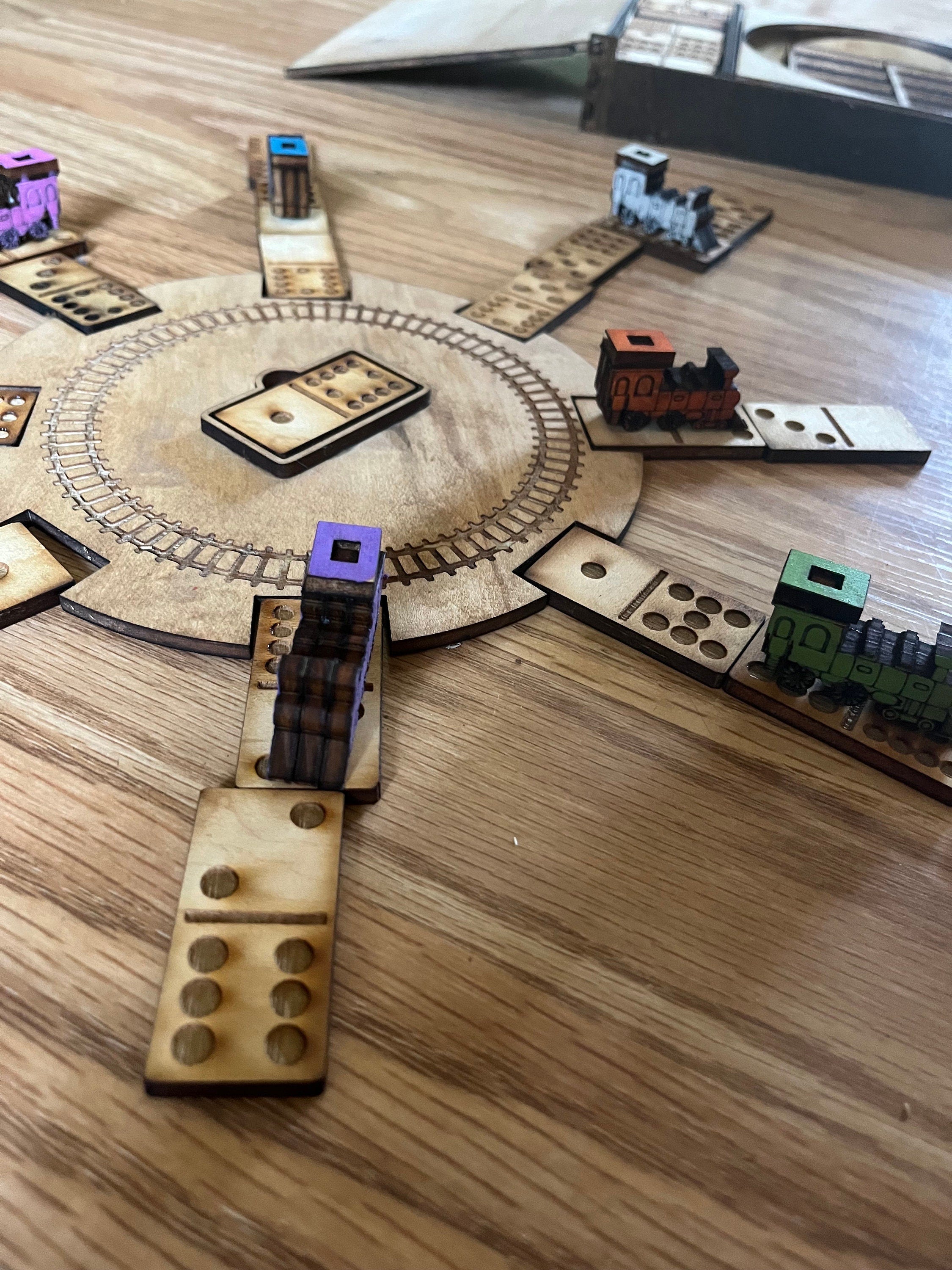 Mexican Train Dominoes with case.
