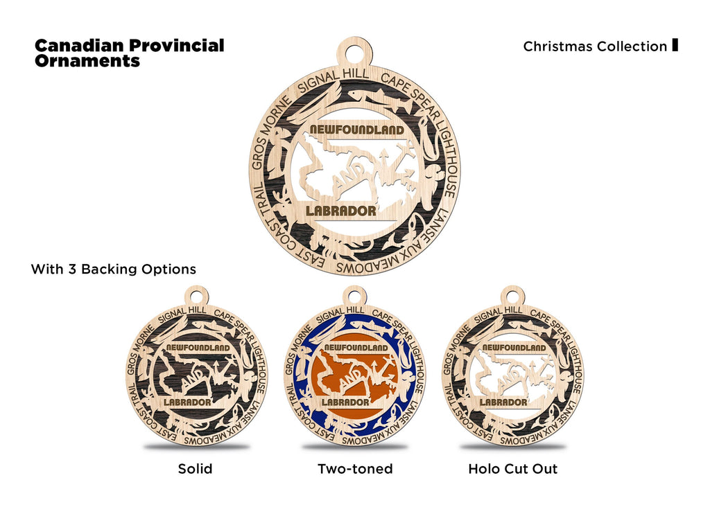 Canadian Provincial or territory Christmas tree ornaments