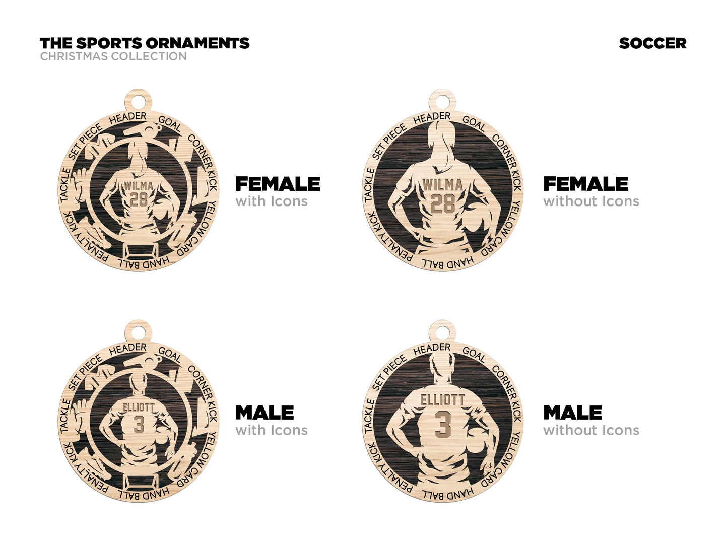 Soccer Christmas ornaments.