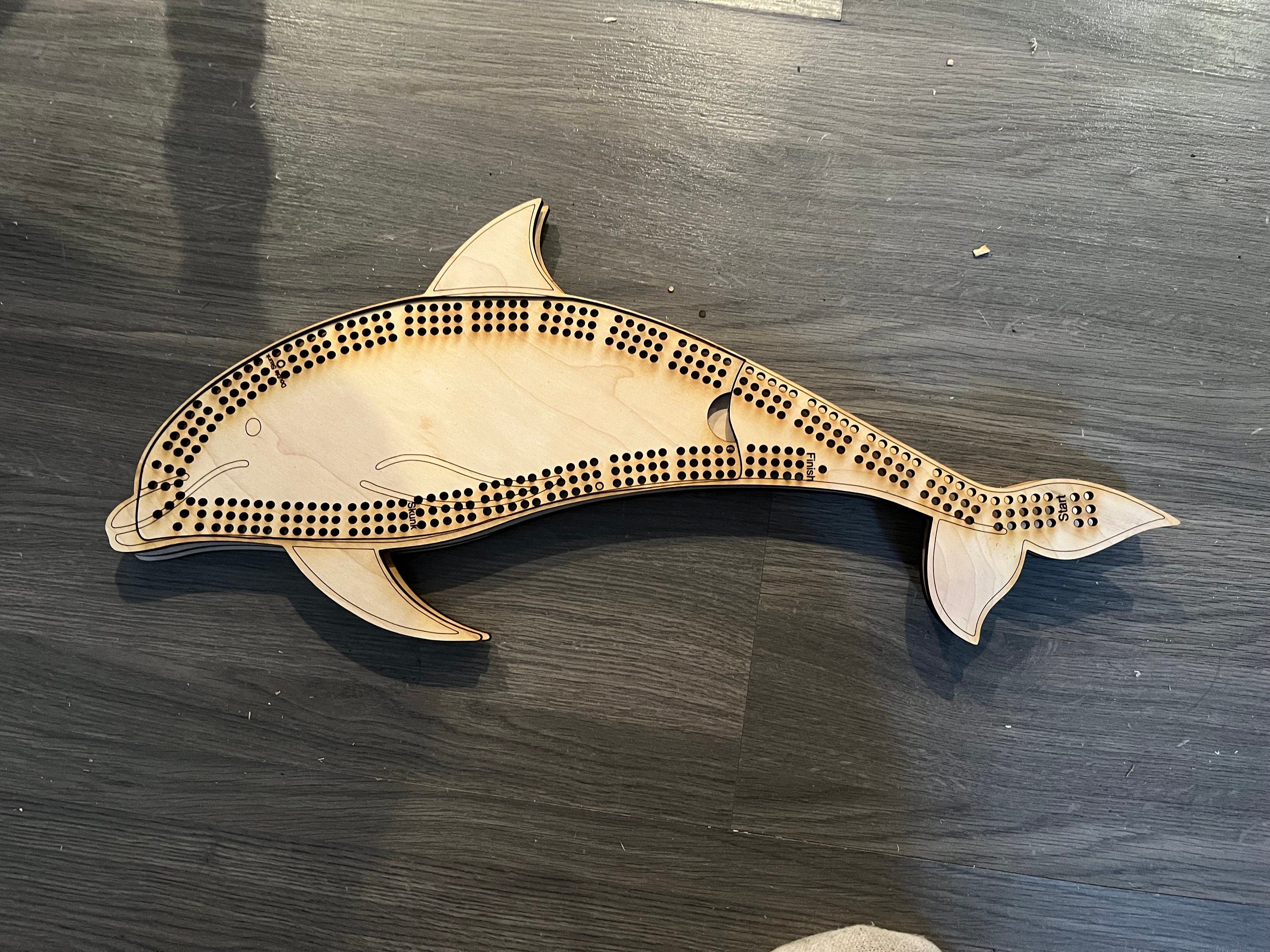 Custom Ocean animal cribbage boards.
