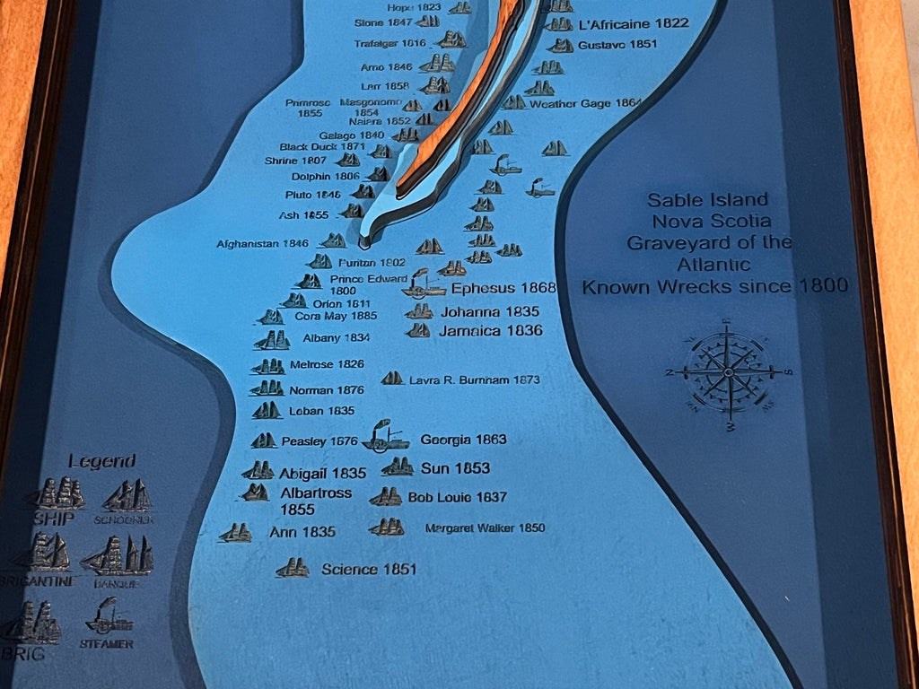 Sable Island ship wreck 3d map