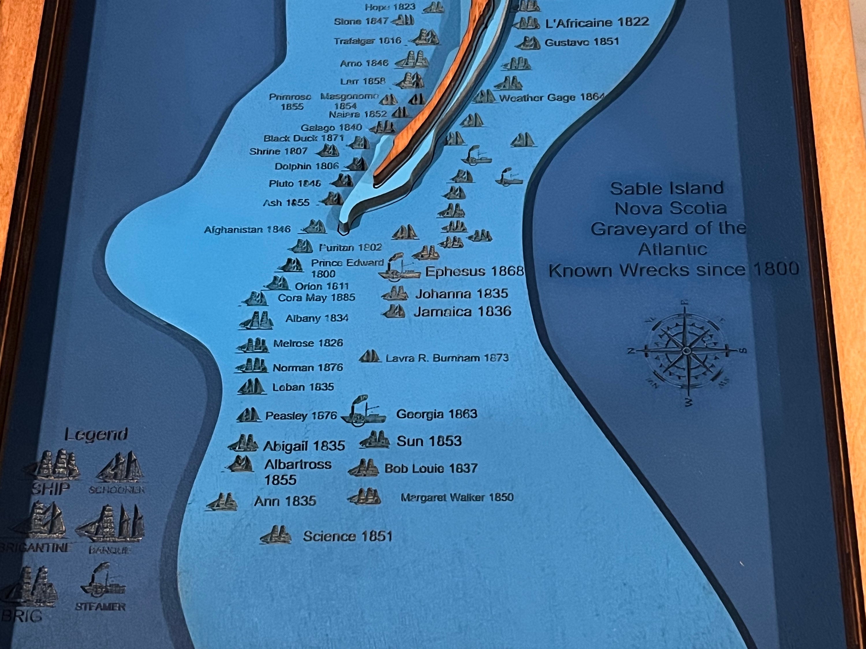 Sable Island ship wreck 3d map