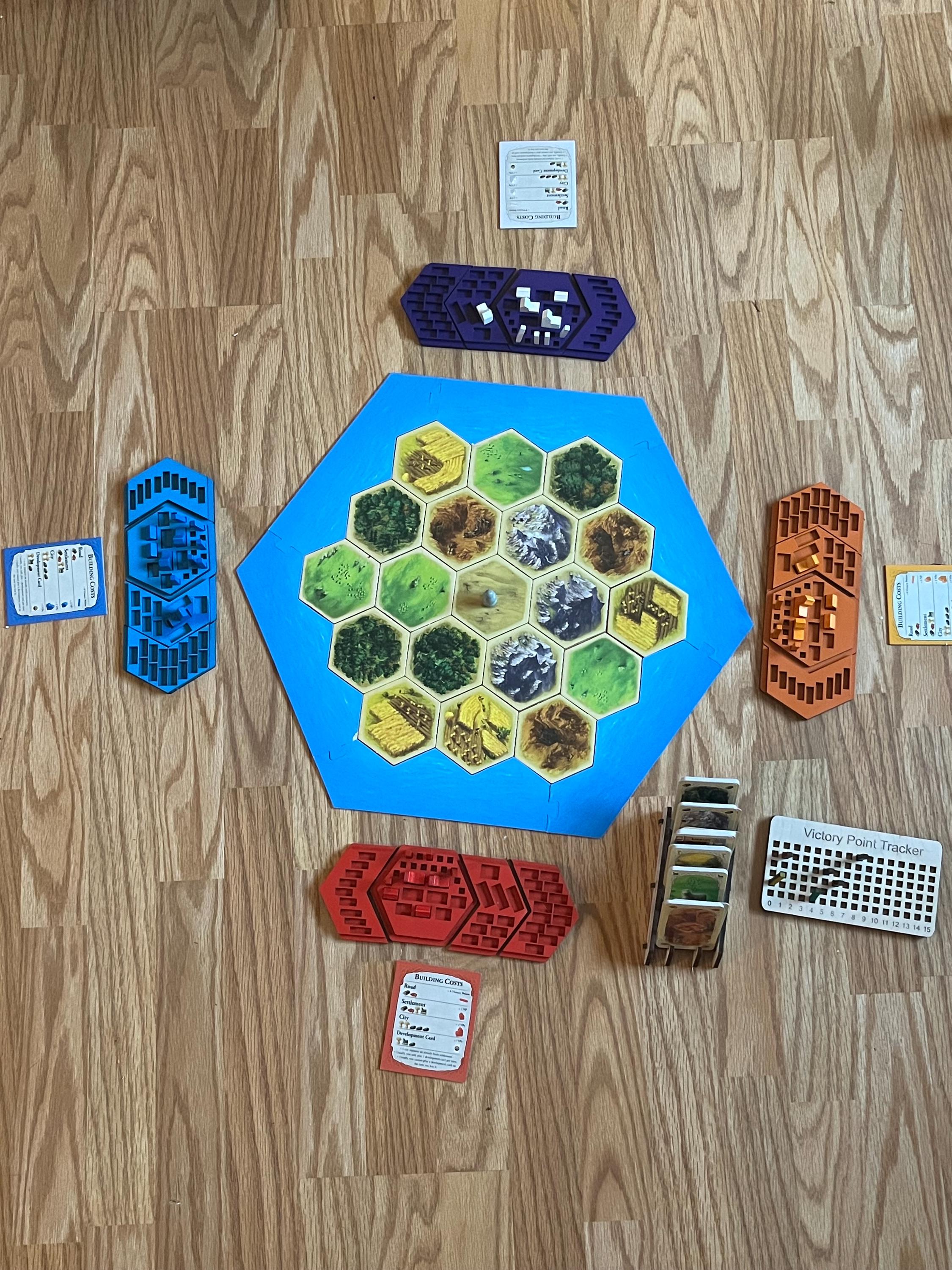 Catan player dashboard organizers