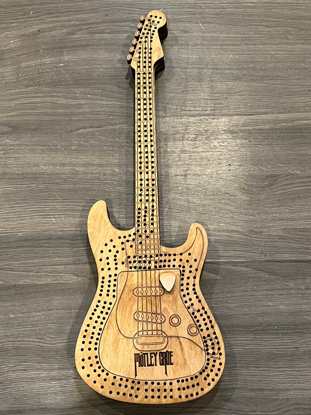 Guitar cribbage with customization