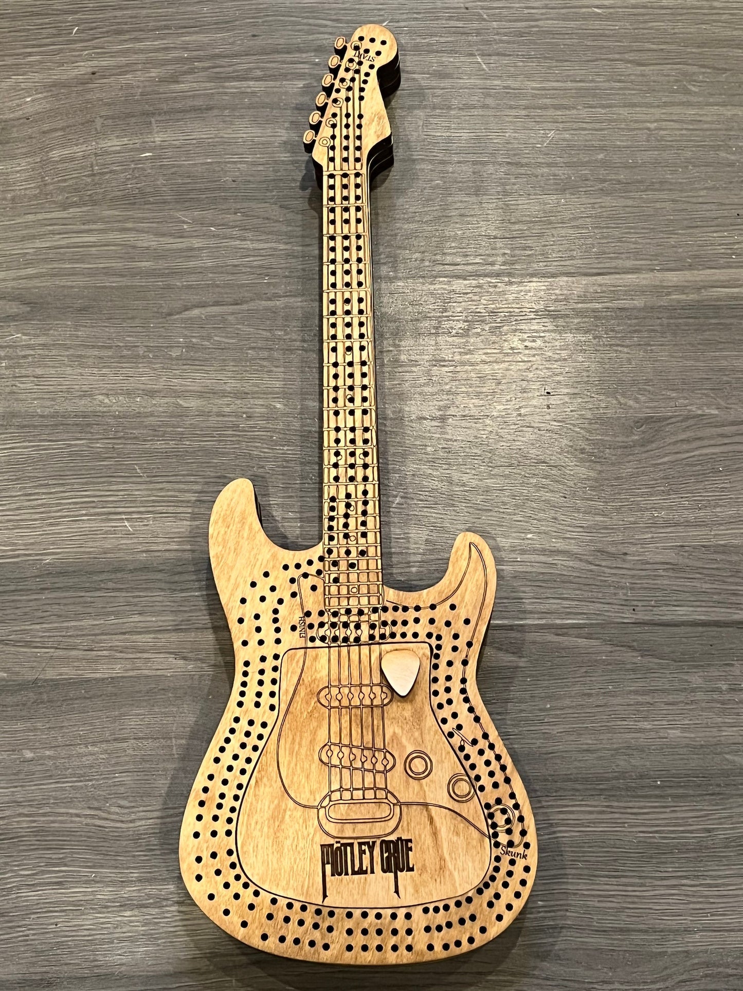 Guitar cribbage with customization