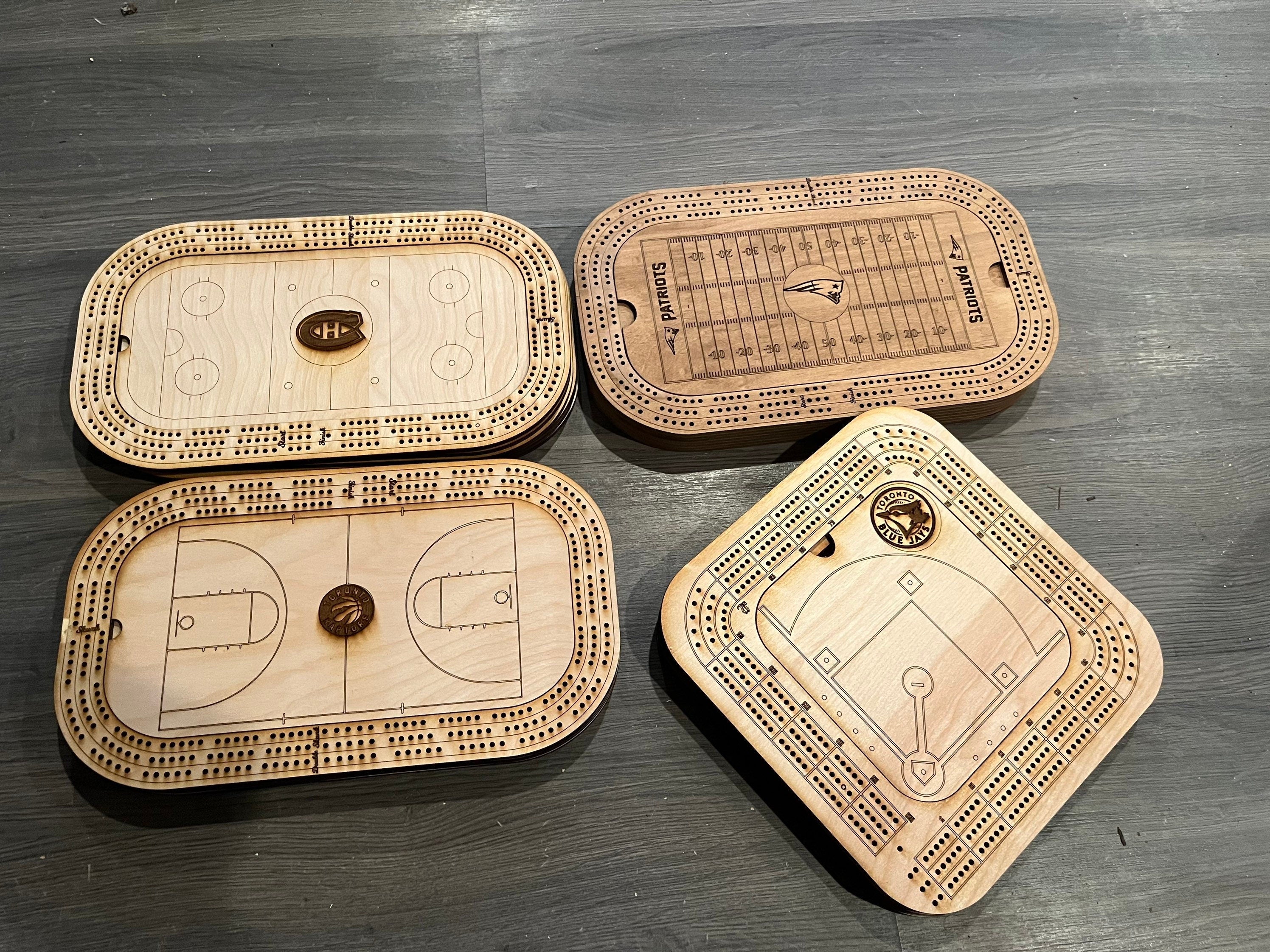 Custom sports cribbage boards. Any sport any logo.