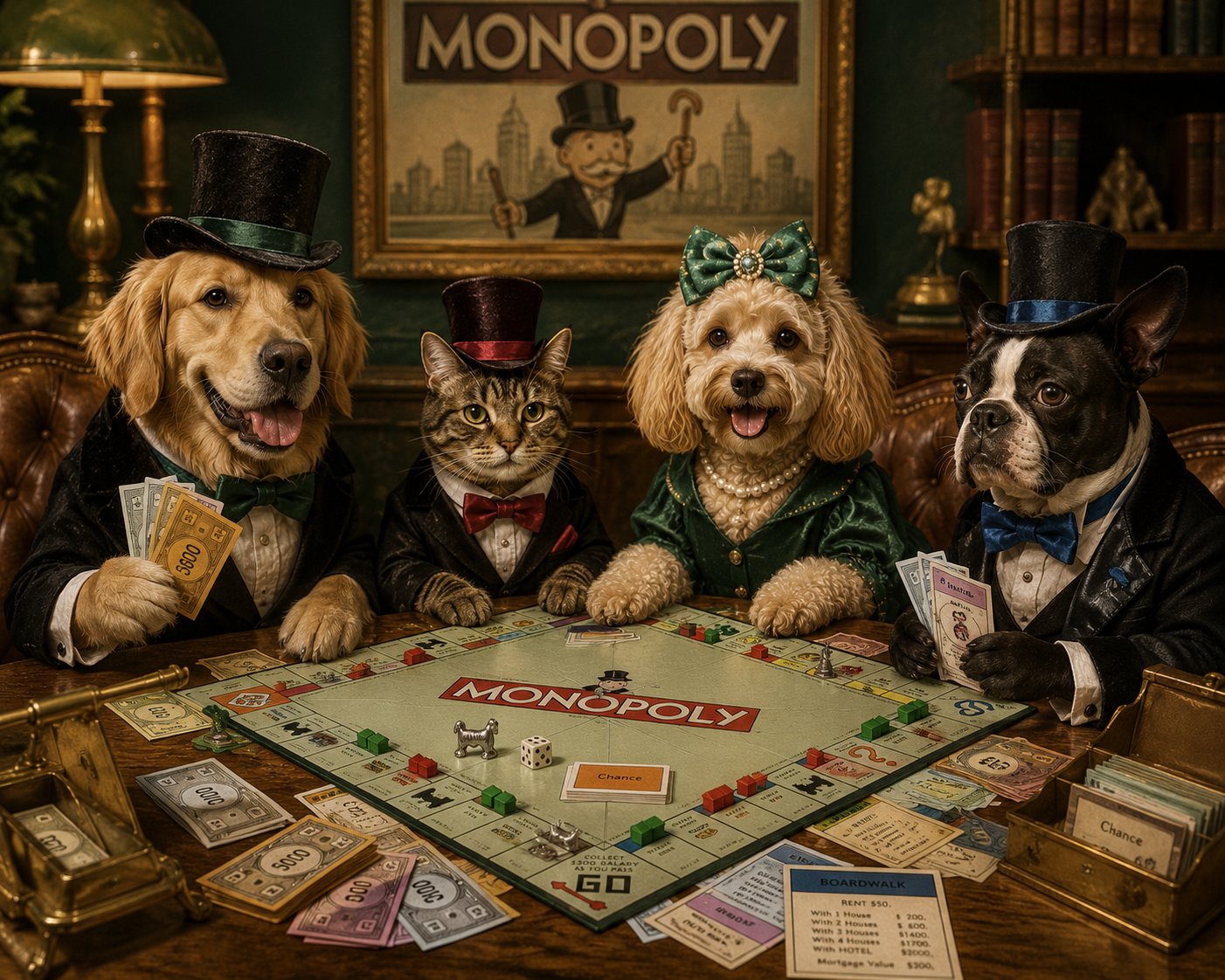 *Digital* Funny Custom Pet Portraits (Game Night)