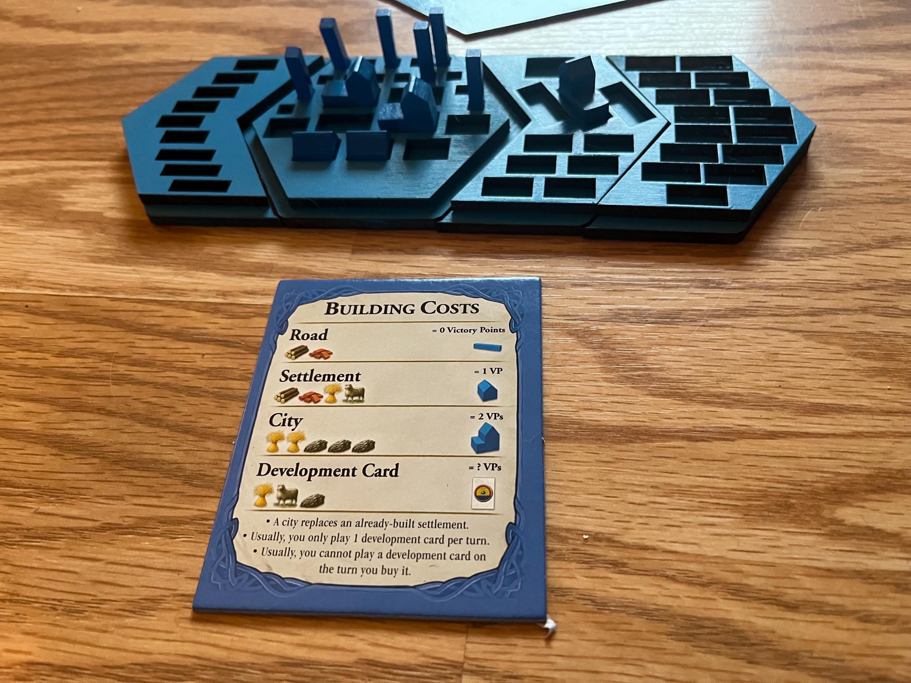 Catan player dashboard organizers